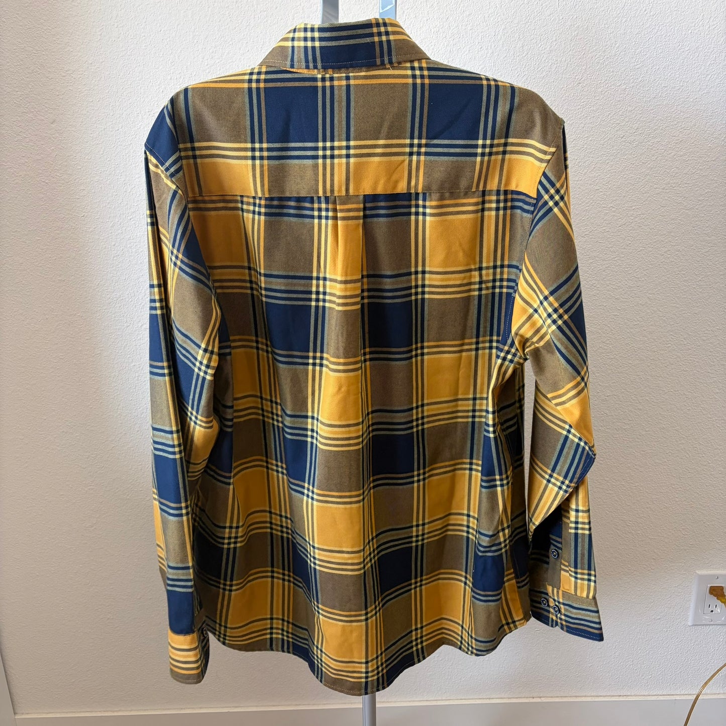 Dixxon Flannel Company The Airmen Shirt Mens 2X Yellow Blue Plaid Button Up