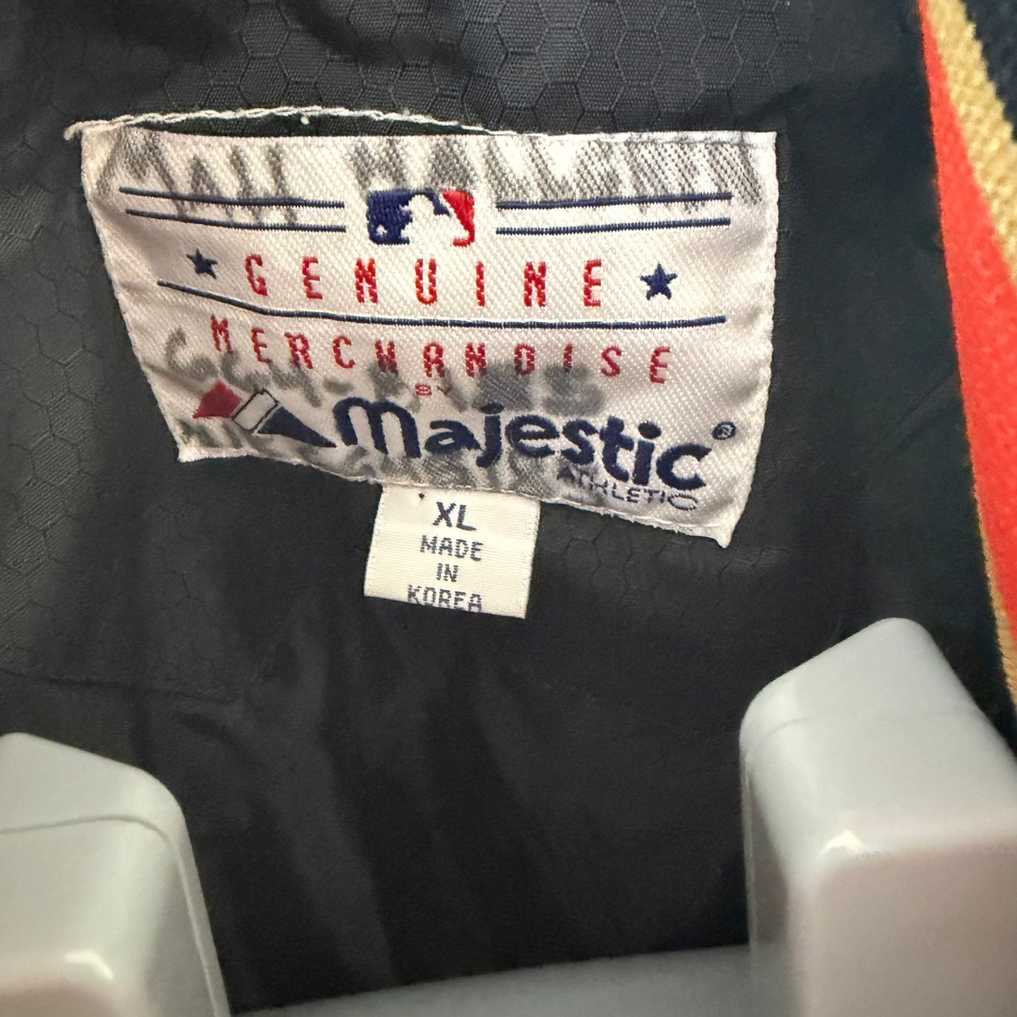 Majestic SF Giants Windbreaker Jacket Women XL Black Embroidered Full Zip MLB
