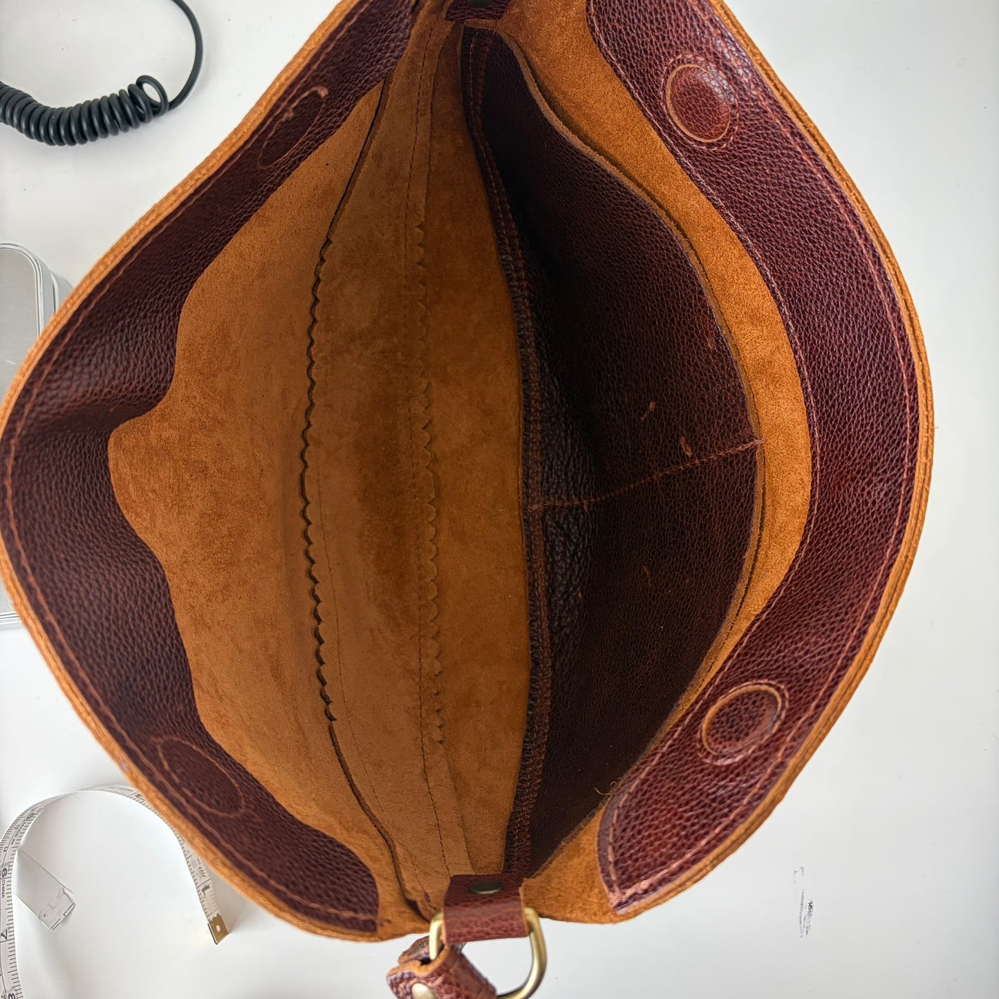 Portland Leather Goods Crossbody Bag Womens Medium Mahogany Pebbled Leather