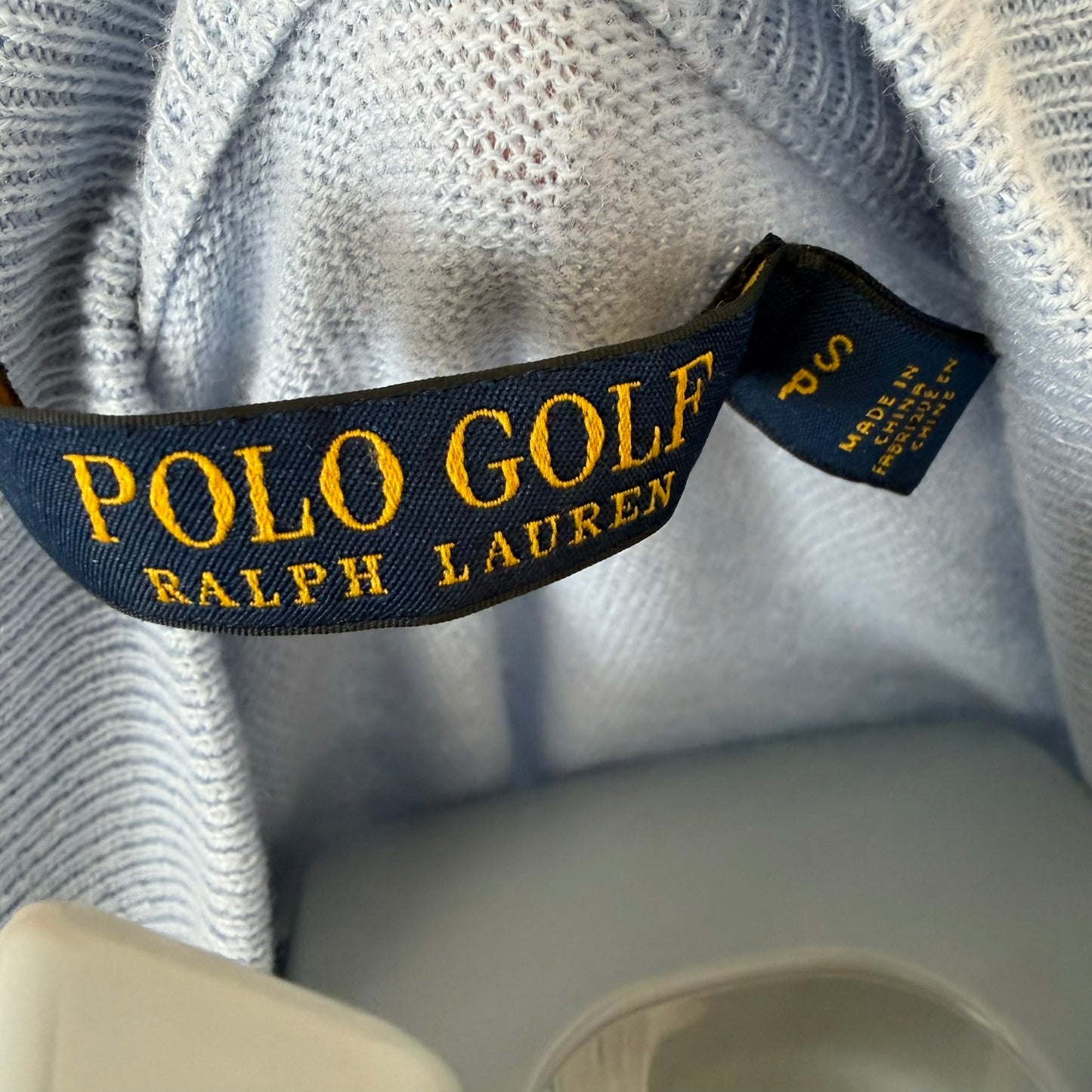 Polo Golf Ralph Lauren Cardigan Women S/P Blue Cashmere Blend Ruffle Zip Sweater