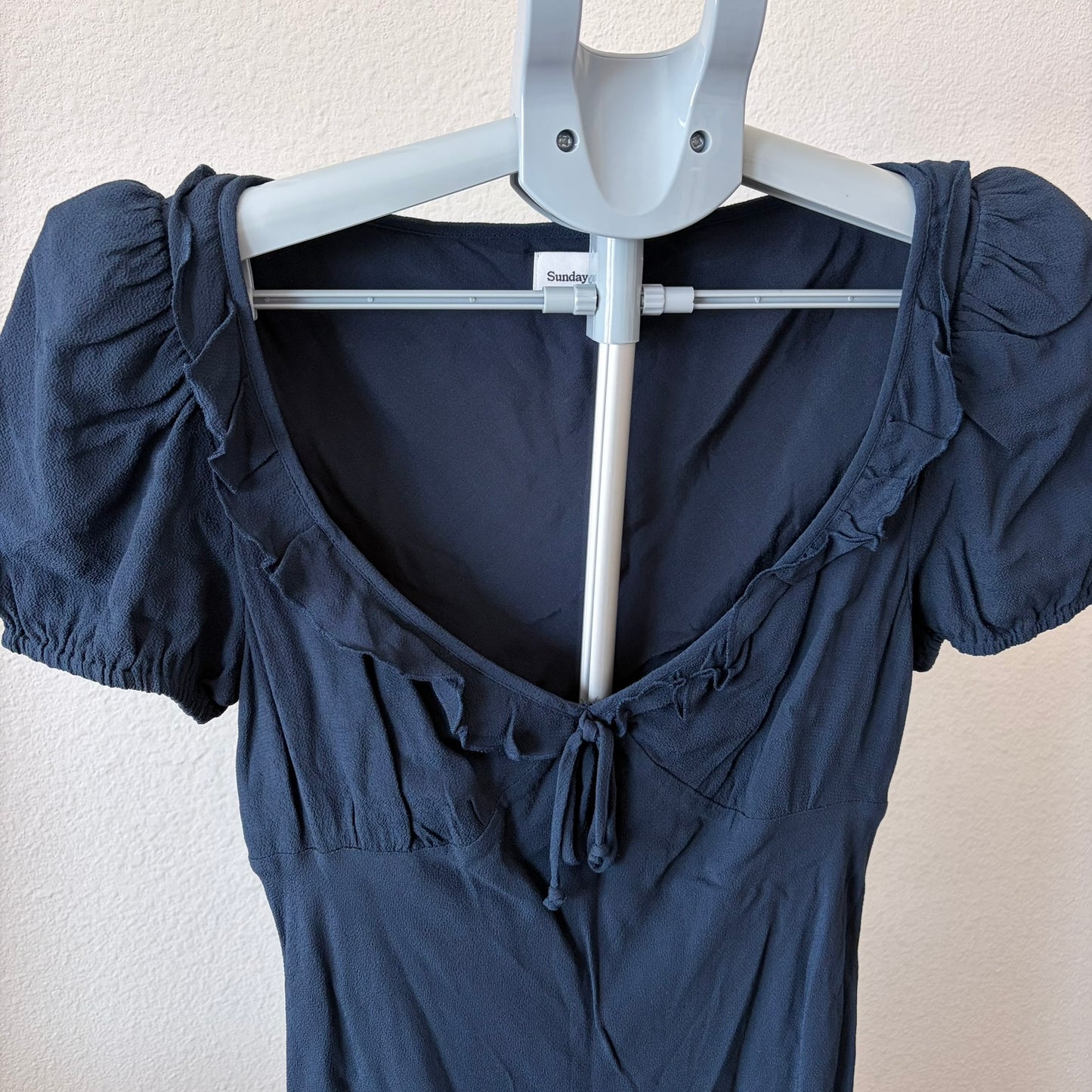 Aritzia Sunday Best Letti Dress Blue Size Small Women Milkmaid Prairie Cottage