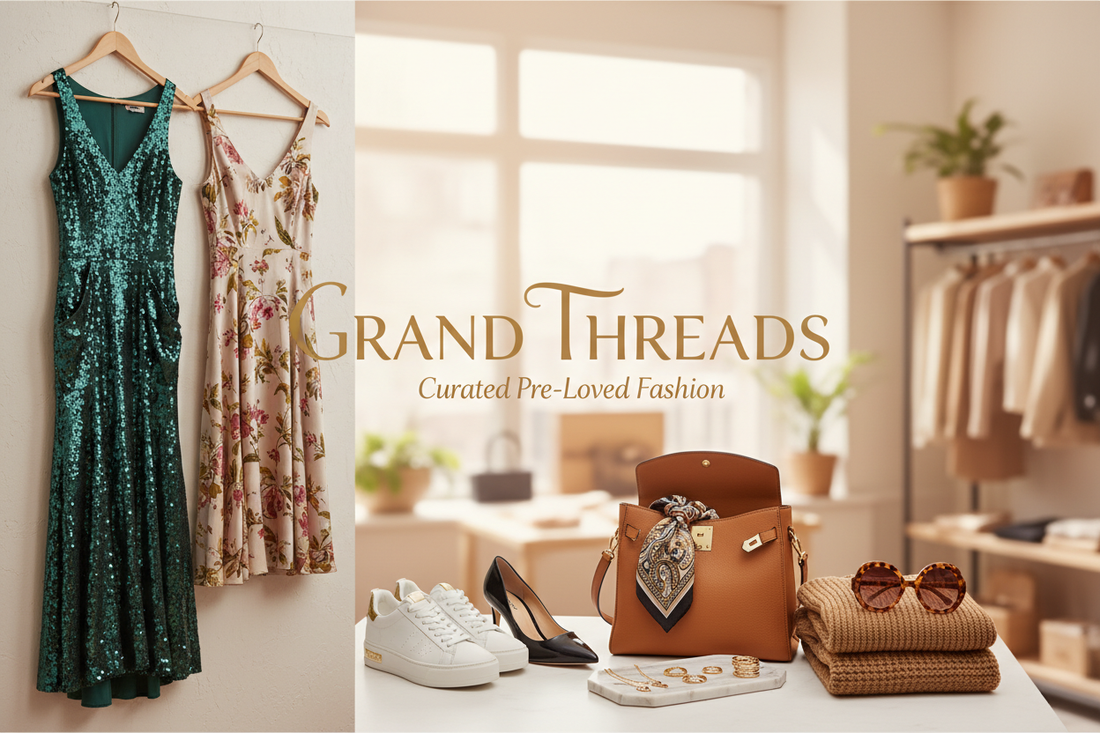 I am on online thrift store selling New and Pre Loved clothing, shoes and accessories. Store name is Grand Threads