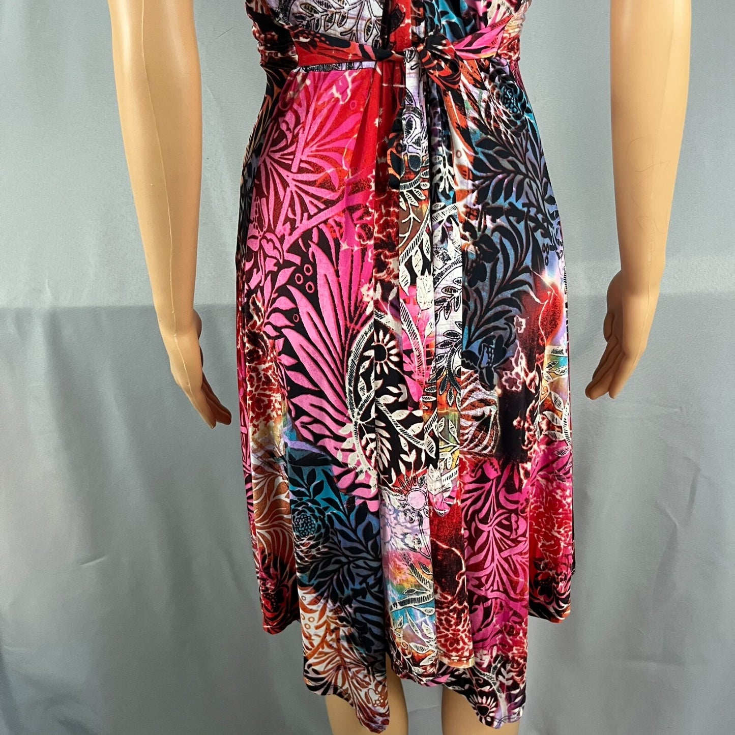 Vintage Nani Kai Dress MED Hawaii Flower Hawaii Asymmetric Boho Summer Y2K Artsy