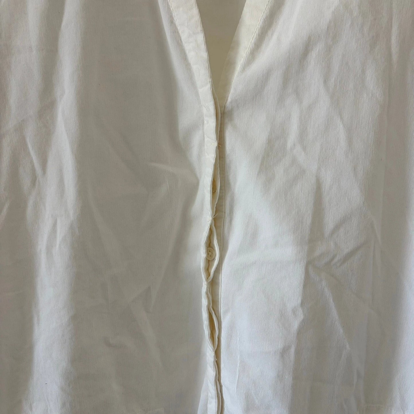 James Perse Jumpsuit Womens 2 Ivory Corduroy Long Sleeve Utility Minimalist